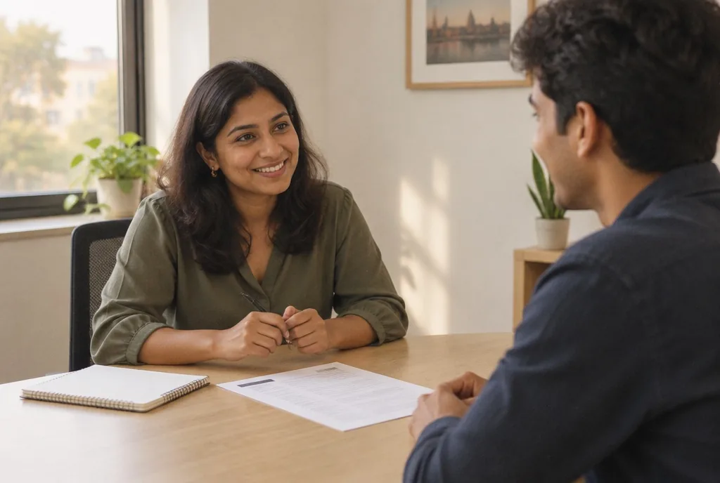 A DOTTO recruiter interviewing a candidate
